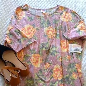 Blush Pink Floral Lularoe Irma